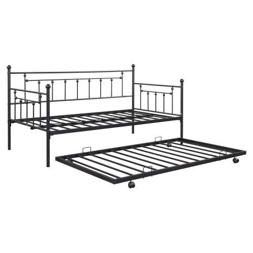 Metal Double Day Bed With Rollers Metal Double Day Bed With Rollers