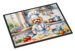 NEW Poodle The Chef Doormat Front Door Mat Indoor Outdoor Rugs for Entryway, Non Slip Washable Low Pile, 18H X 27W