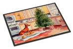 NEW Miniature Pinscher Christmas Cookies Doormat Front Door Mat Indoor Outdoor Rugs for Entryway, Non Slip Washable Low Pile, 18H X 27W