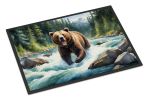 Alaskan Wilderness Grizzly Bear Doormat Front Door Mat Indoor Outdoor Rugs for Entryway, Non Slip Washable Low Pile, 24H X 36W