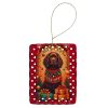 Boykin Spaniel Holiday Christmas Porcelain Ornament Christmas Tree Hanging Decorations for Home Christmas Holiday, Rectangle, Gift, Multicolor