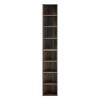 8-Tier Media Tower Rack, CD DVD Slim Storage Cabinet with Adjustable Shelves, Tall Narrow Bookcase Display Bookshelf for Home Office