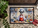 NEW Schnauzer The Chef Doormat Front Door Mat Indoor Outdoor Rugs for Entryway, Non Slip Washable Low Pile, 18H X 27W