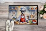 NEW Schnauzer The Chef Doormat Front Door Mat Indoor Outdoor Rugs for Entryway, Non Slip Washable Low Pile, 18H X 27W