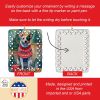 Australian Cattle Dog Christmas Porcelain Ornament Christmas Tree Hanging Decorations for Home Christmas Holiday, Rectangle, Gift, Multicolor