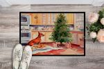 NEW Miniature Pinscher Christmas Cookies Doormat Front Door Mat Indoor Outdoor Rugs for Entryway, Non Slip Washable Low Pile, 18H X 27W