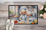 NEW Poodle The Chef Doormat Front Door Mat Indoor Outdoor Rugs for Entryway, Non Slip Washable Low Pile, 18H X 27W