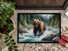 Alaskan Wilderness Grizzly Bear Doormat Front Door Mat Indoor Outdoor Rugs for Entryway, Non Slip Washable Low Pile, 24H X 36W