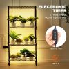 VEVOR Plant Stand with Grow Lights 4 Tiers 45W 49.8" Tall Plant Grow Shelf