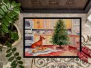 NEW Miniature Pinscher Christmas Cookies Doormat Front Door Mat Indoor Outdoor Rugs for Entryway, Non Slip Washable Low Pile, 18H X 27W