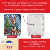 Bull Terrier Christmas Reindeer Porcelain Ornament Christmas Tree Hanging Decorations for Home Christmas Holiday, Rectangle, Gift, Multicolor