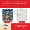 Bearded Collie Christmas Reindeer Porcelain Ornament Christmas Tree Hanging Decorations for Home Christmas Holiday, Rectangle, Gift, Multicolor