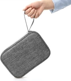 Digital Storage Case, USB Cable Organizer (Color: Grey)