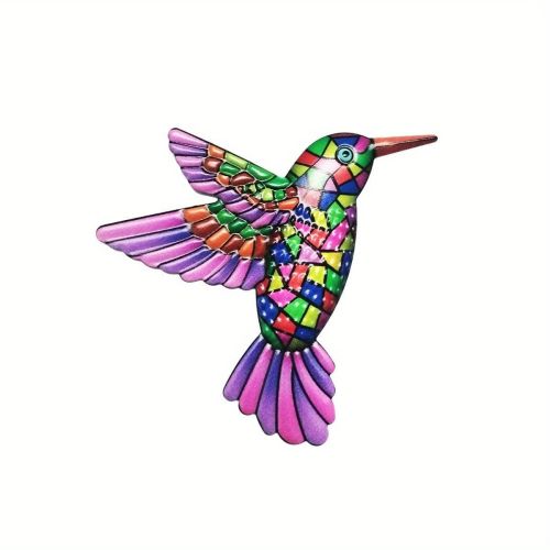 1pc/4pcs, Metal Hummingbird Wall Art Decor, Metal Birds Outdoor Wall Sculpture Decoration Hanging, Room Decor, Home Decor, Wedding Decor
