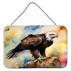 NEW Eagle Wall or Door Hanging Prints Aluminum Metal Sign Kitchen Wall Bar Bathroom Plaque Home Decor, 8HX12W, Multicolor